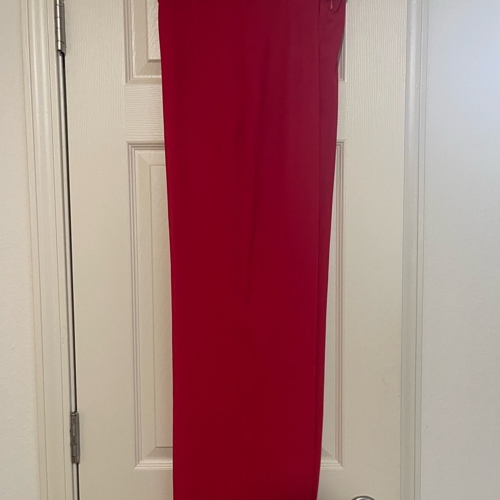 For Cynthia Vibrant Red sheer Women's Trousers vintage size 10 - Picture 3 of 4